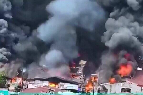 آتش سوزی گسترده در پایتخت فیلیپین+ فیلم