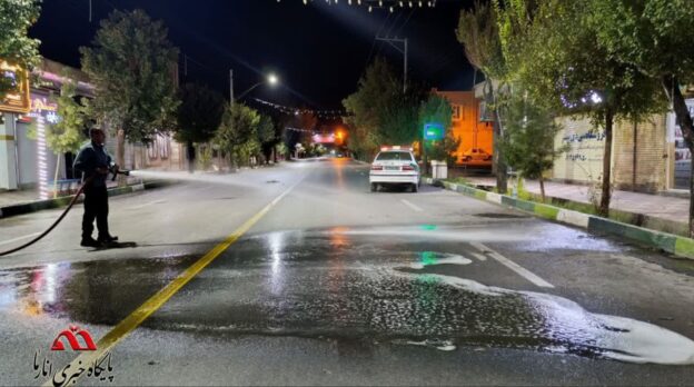 یک مصدوم و شکستن چنددرخت بر اثر واژگونی پراید در خیابان امام انار