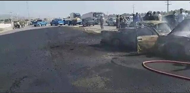 برخورد نیسان های سوخت بر، ۲ نفر در آتش سوختند | خبر کرمان