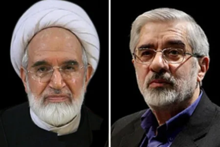 دیدار کروبی با فرزندان میرحسین موسوی (+عکس)