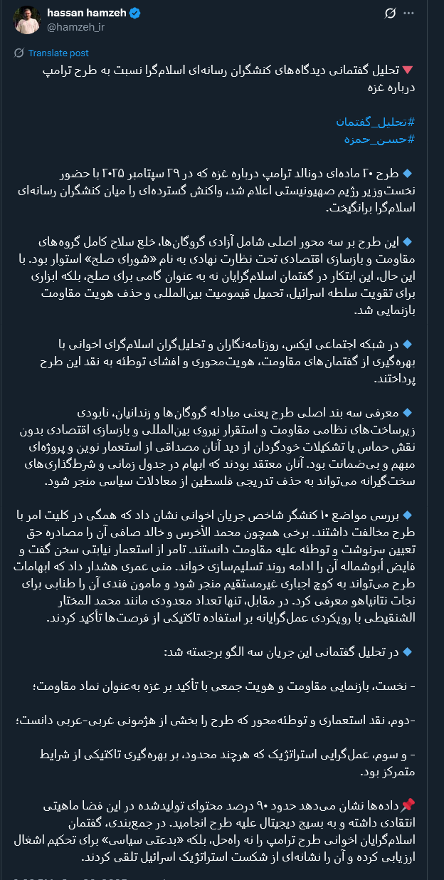 کنشگران رسانه‌ای نسبت به طرح ترامپ درباره غزه چه می گویند؟