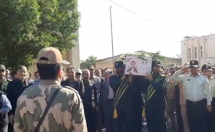 فیلم/ مراسم تشییع پیکر سردار شهید حاج نظر همتی در دهلران