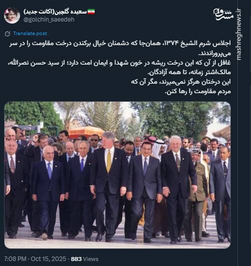 درخت مقاومت هرگز نمی میرد