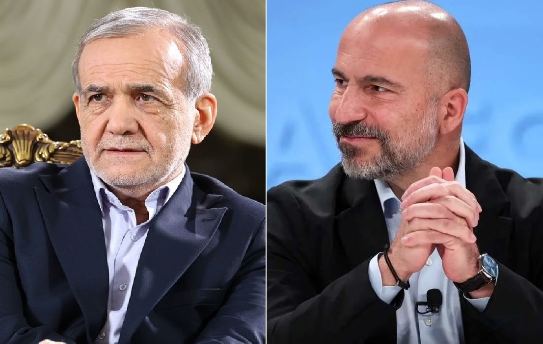 دیدار پزشکیان و دارا خسروشاهی، مدیرعامل اوبر در مهرماه