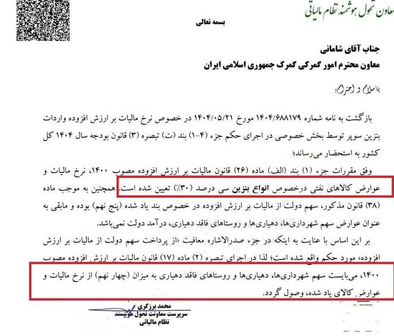 نرخ مالیات بنزین سوپر مشخص شد + سند