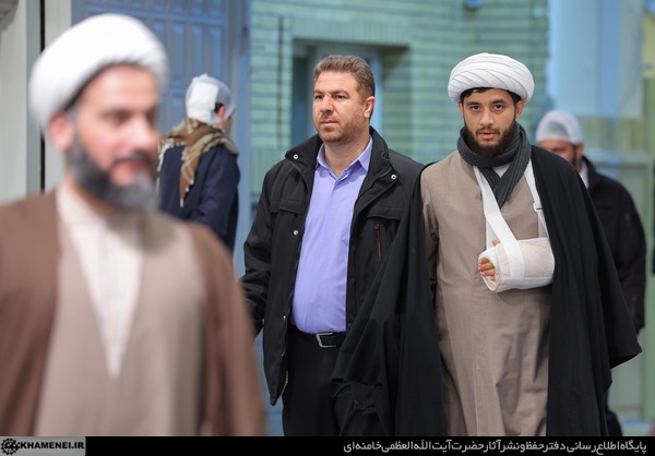 بسیجیان زخمی حوادث اخیر در دیدار رهبری (عکس)