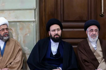 مراسم تشییع برادر آیت الله سیستانی در قم (عکس)