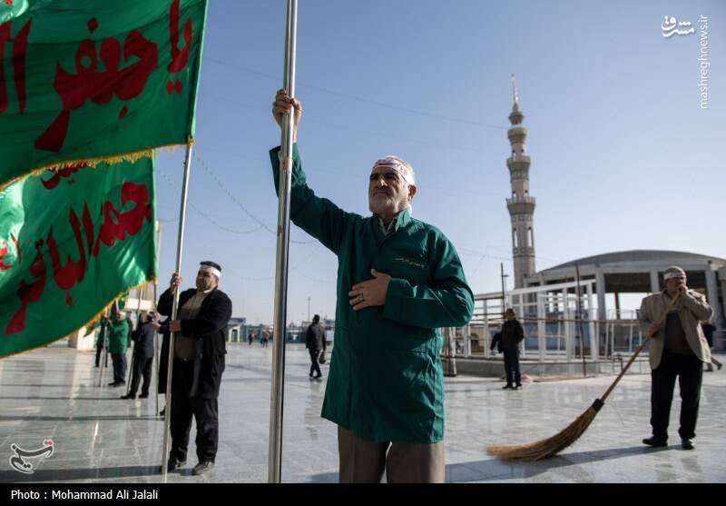عکس/ آیین جاروکشی مسجد مقدس جمکران